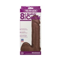 Vac-U-Lock 8 Inch Realistic Cock Black