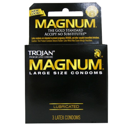 Condones Trojan Magnum de Tamaño Grande 3-Pack