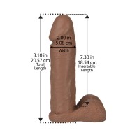 Vac-U-Lock 8 Inch Realistic Cock Brown