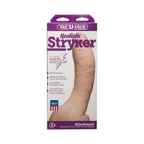 Vac-U-Lock Realistic Stryker Dildo White