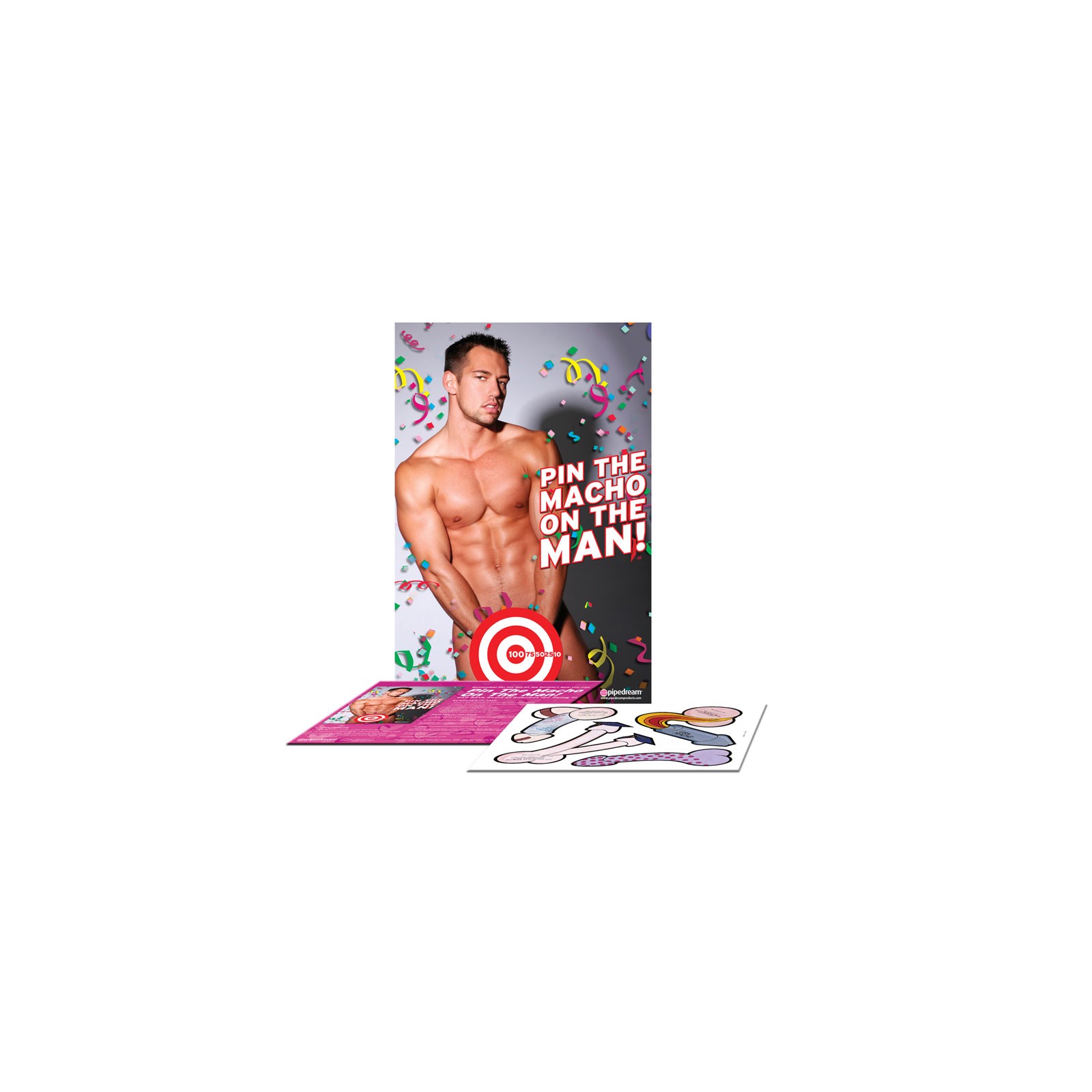 Pipedream Bachelorette Party Favors Pin The Macho On The Man Game