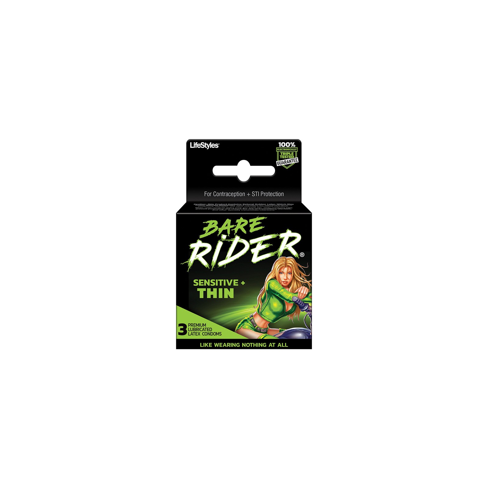 Condones LifeStyles Bare Rider Sensibles y Finos 3-Pack