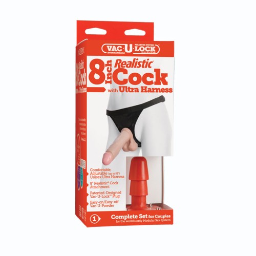 Dong Clásico de 8 Pulgadas Vac-U-Lock para Placer Versátil