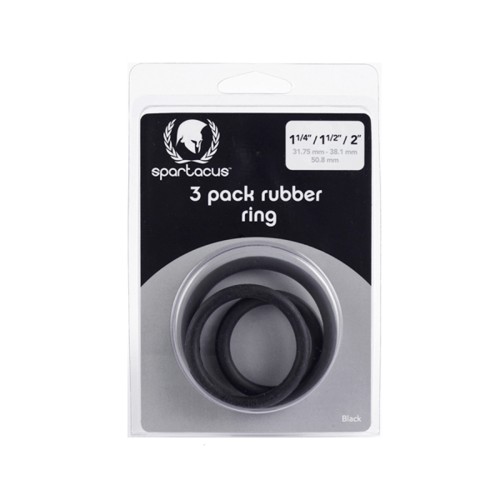 Spartacus Rubber Cock Ring Set for Enhanced Performance