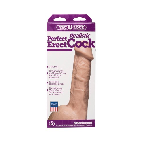 Vac-U-Lock Perfect Erect Realistic Cock