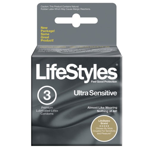 LifeStyles Ultra Sensitive Condoms (3 pack)