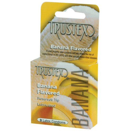 Condones Saborizados Banano Trustex Paquete de 3