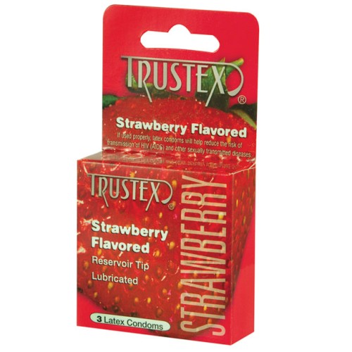 Condones con Sabor Trustex Fresa 3 Pack