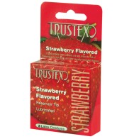 Condones con Sabor Trustex Fresa 3 Pack