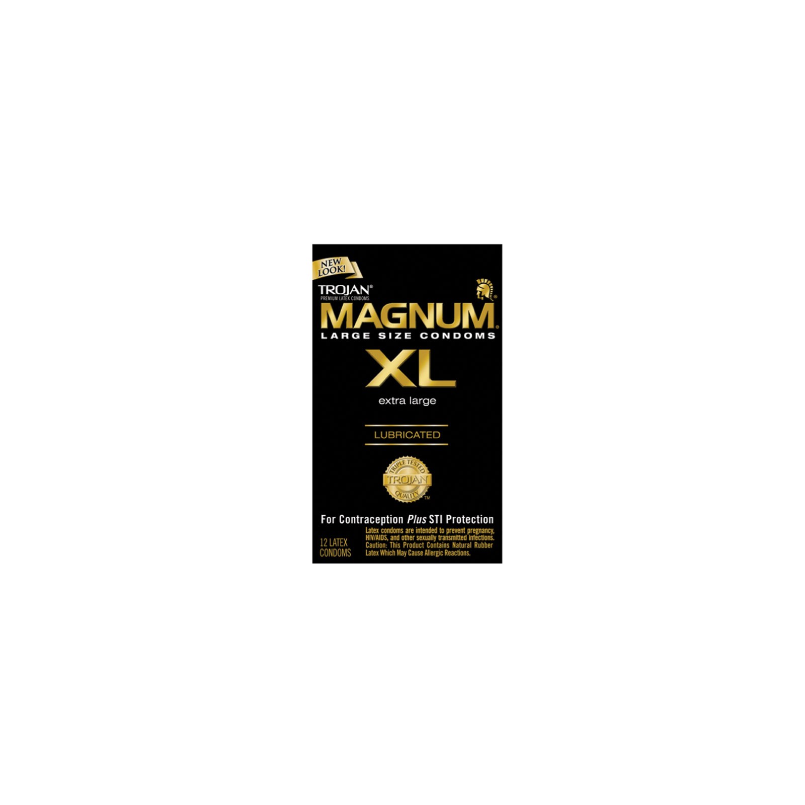 Condones Trojan Magnum XL Lubricados Paquete de 12