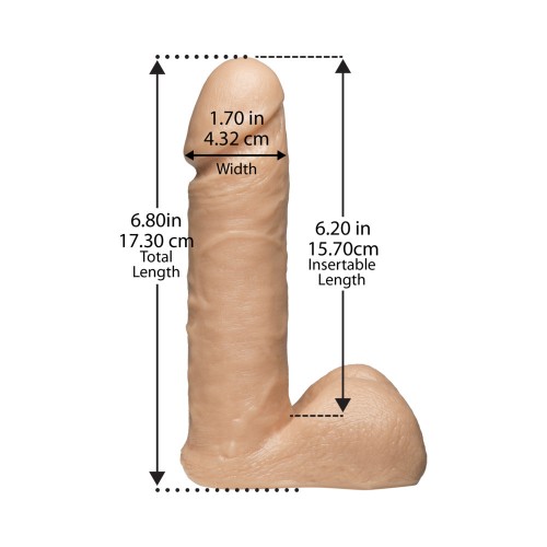 Vac-U-Lock 6 Inch UR3 Cock White