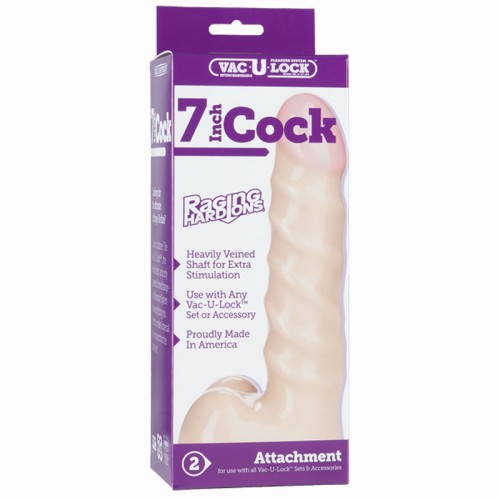 Vac-U-Lock Pene Raging Hard-On de 7 Pulgadas para Satisfacción Definitiva