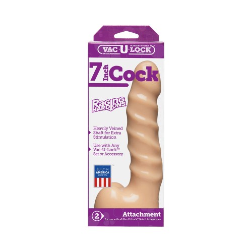 Vac-U-Lock Pene Raging Hard-On de 7 Pulgadas para Satisfacción Definitiva