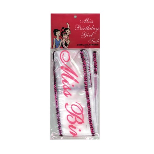 Miss Birthday Girl Sash - Essential Party Accessory