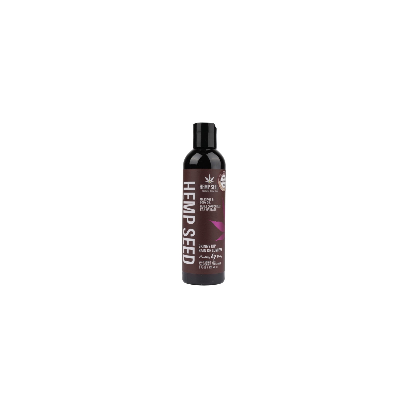 Earthly Body Hemp Seed Massage Oil - Skinny Dip