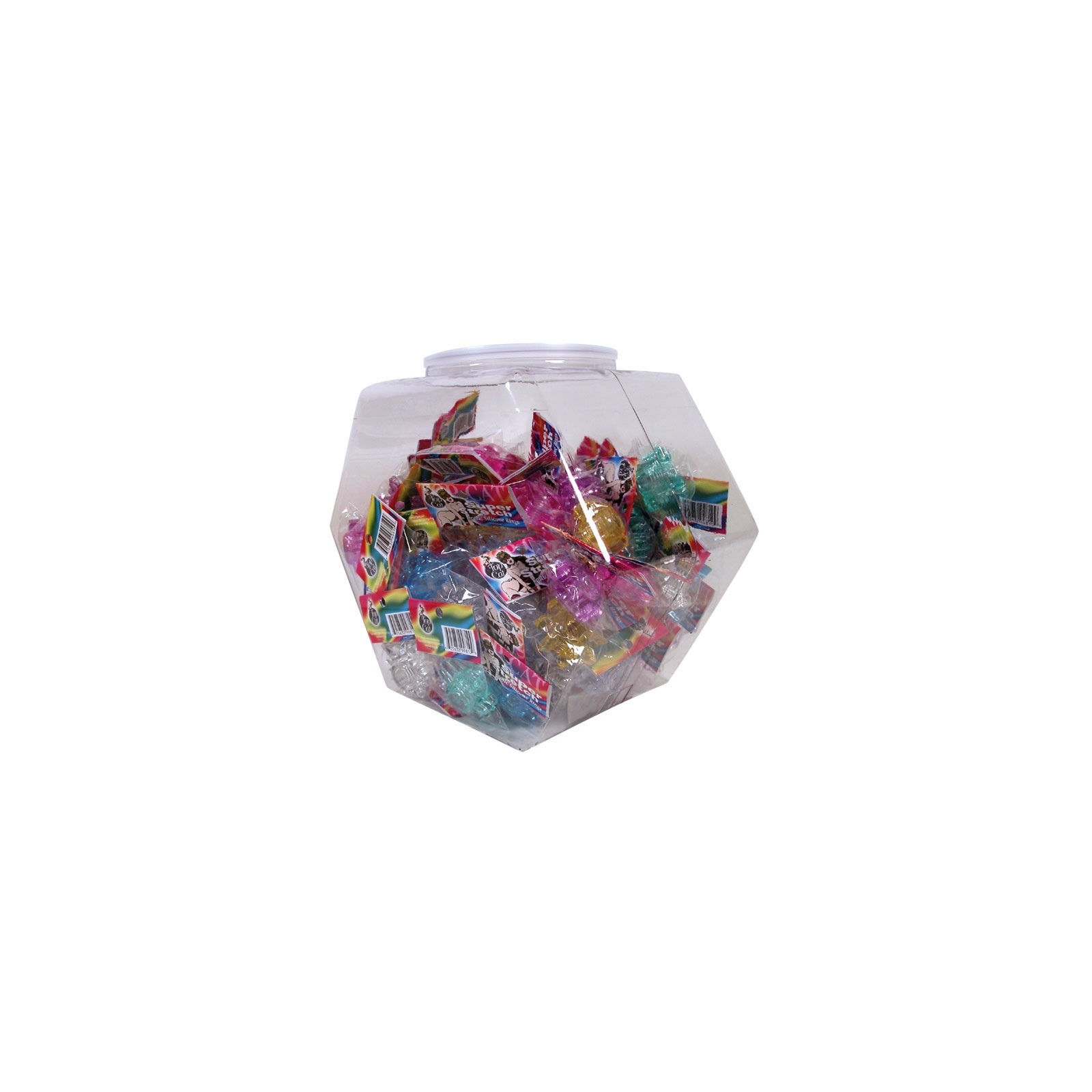 Super Stretch Cock Ring Bowl 72 Assorted Pack