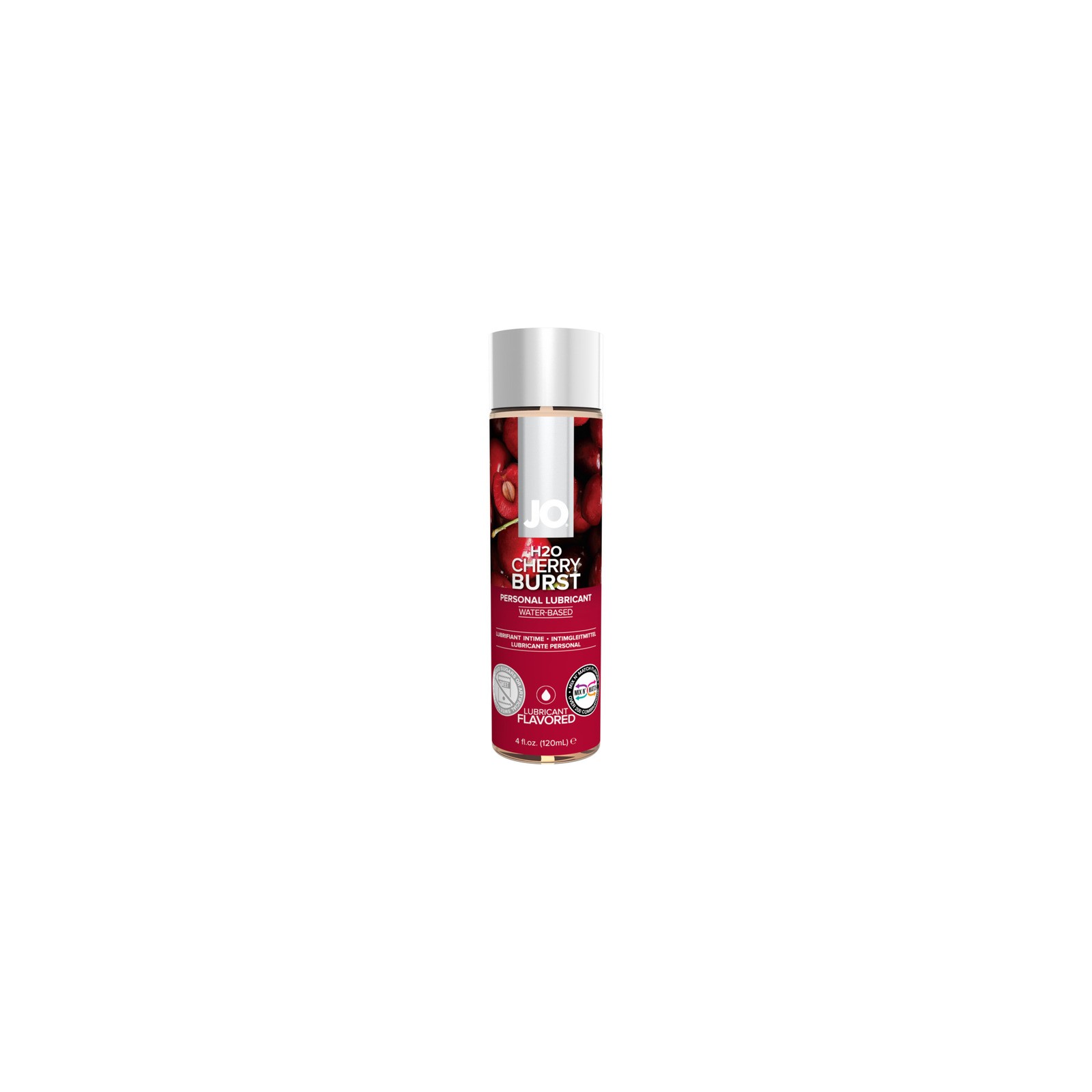 JO H2O Cherry Burst Flavored Water-Based Lubricant 4 oz