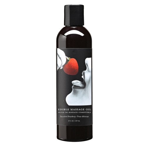 Edible Massage Oil Strawberry 8oz