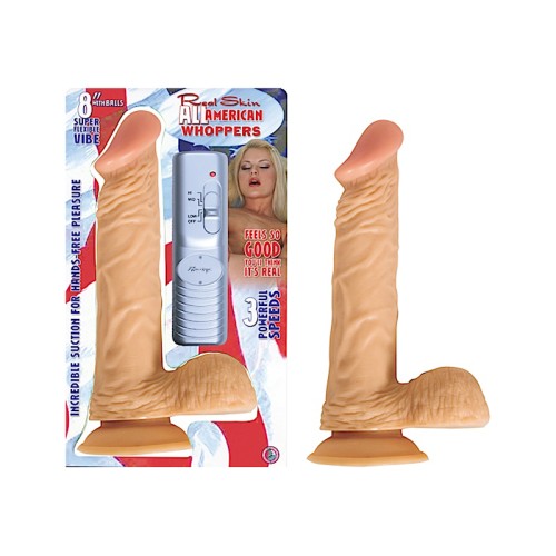 All American Whoppers 8in. Vibrating Dong - Realistic Pleasure