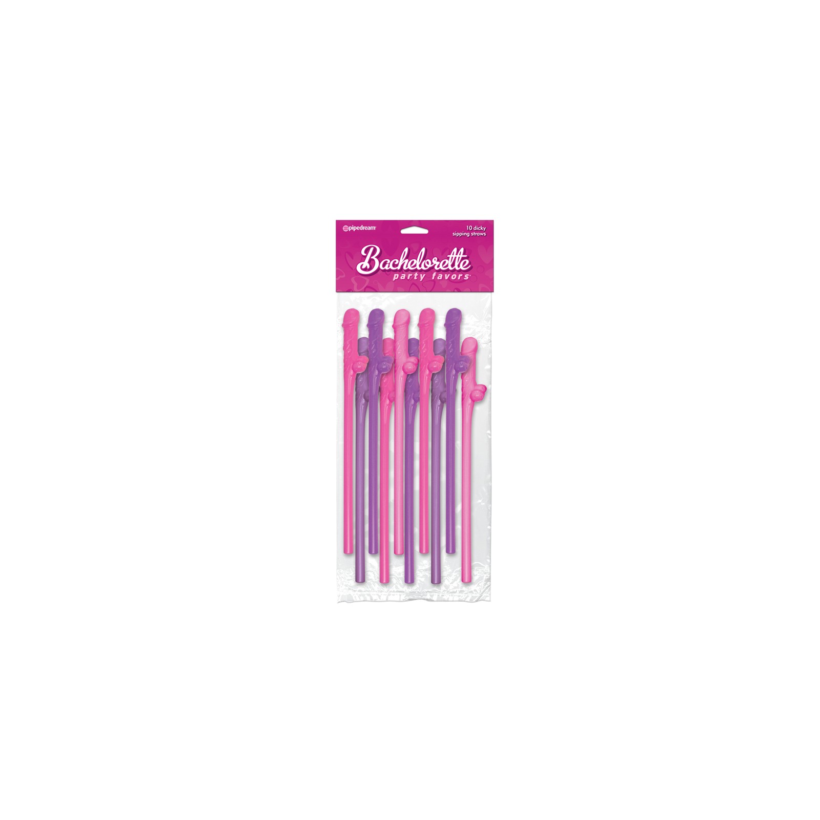 Pipedream Bachelorette Party Favors 10-Piece Dicky Sipping Straws