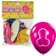 Paquete de 8 Globos de Pene Súper Divertidos