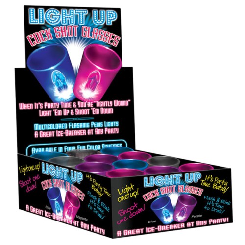 Light-Up Cock Shot Glasses Assorted - Fun Party Essentials