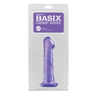 Pipedream Basix 6.5 in. Dong with Suction Cup Purple