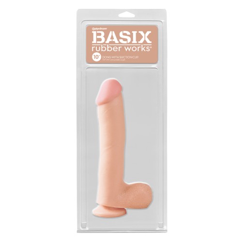 Pipedream Basix 10 in. Dong with Suction Cup - Realistic Pleasure