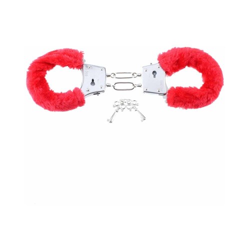 Pipedream Beginner's Furry Cuffs Red