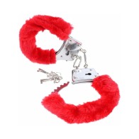 Pipedream Beginner's Furry Cuffs Red