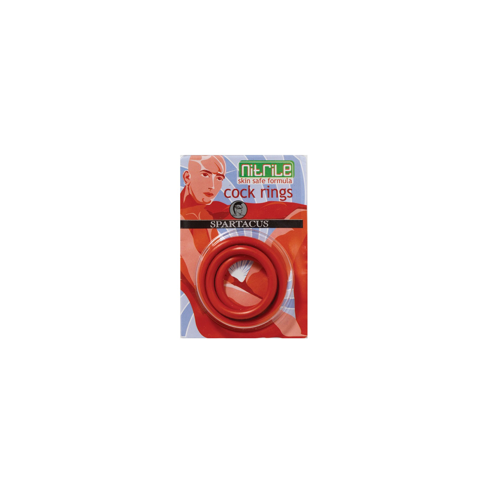 Nitrile Cock Ring Set Red (3-pack)