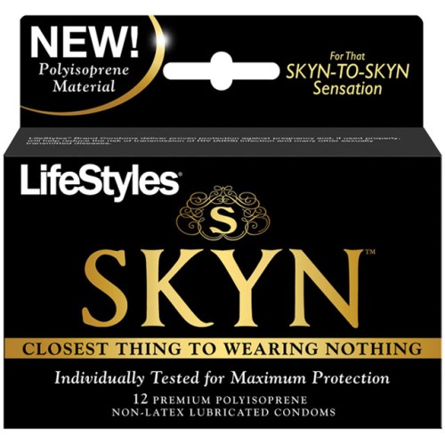 Lifestyles SKYN Preservativos Premium Sin Látex (Paquete de 12)