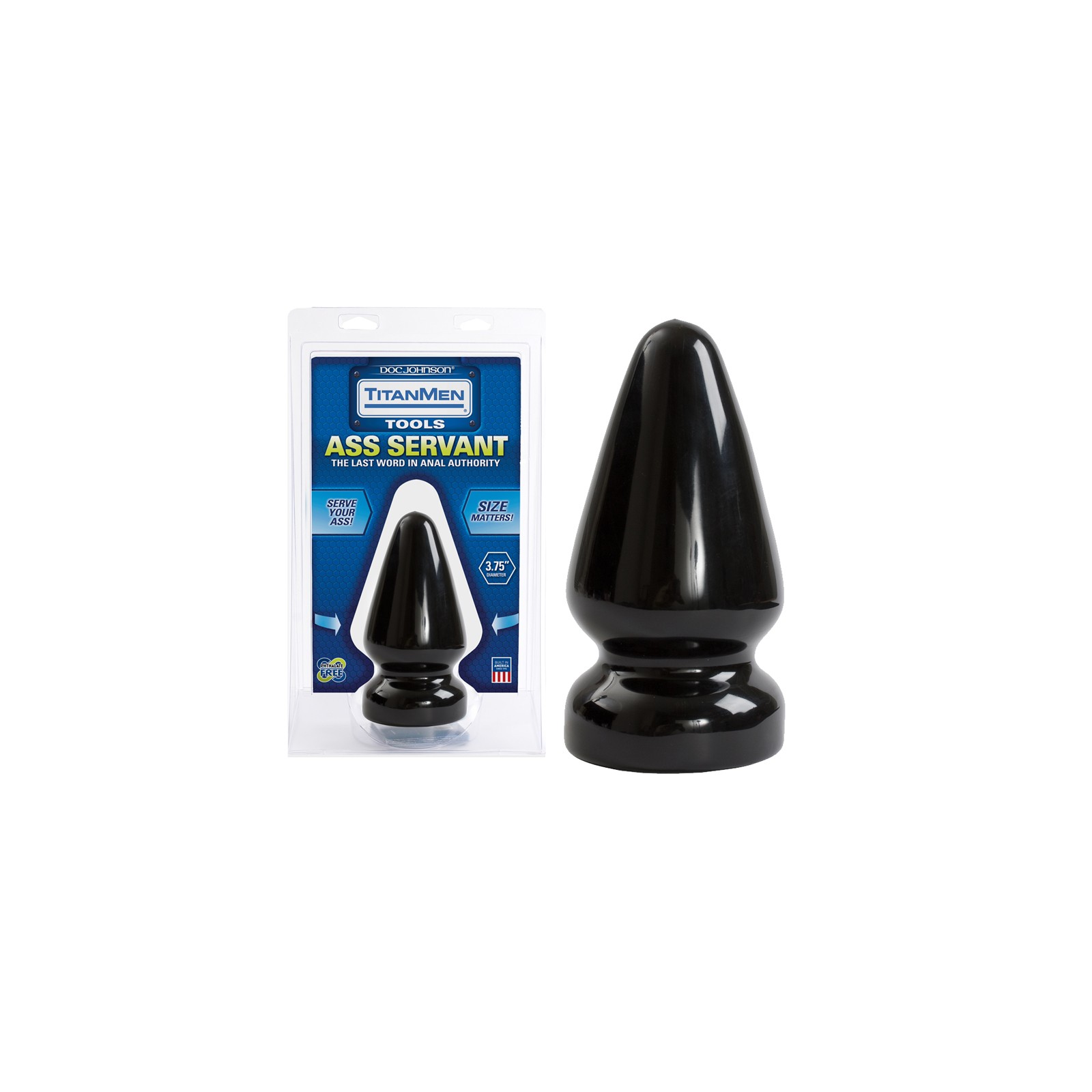 TitanMen Sirviente Anal de 3.75 Pulgadas Plug Negro