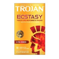 Trojan Ecstasy Condones Ultra Estriados - Protección de Placer Premium