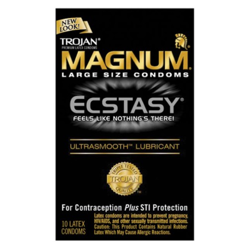 Condones Trojan Ecstasy Magnum con Lubricante UltraSmooth