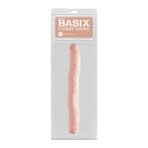 Dildo Doble Beige Pipedream Basix 12 in.