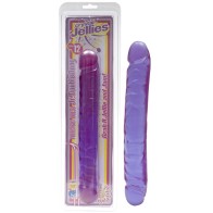 Crystal Jellies Double Dong Jr. 12in Purple - Great for Double Penetration