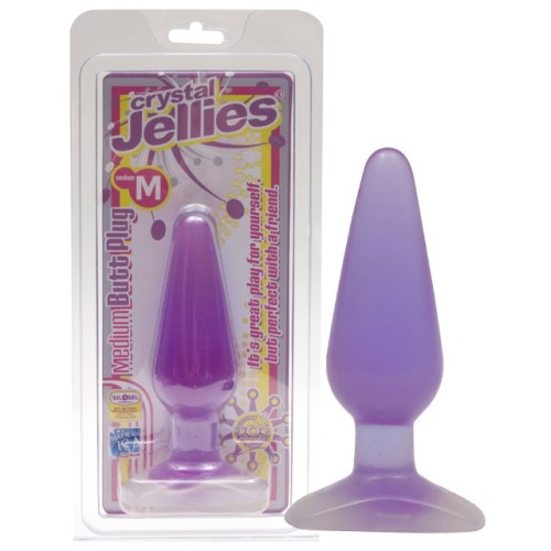 Plug Anal Crystal Jellies Morado Mediano