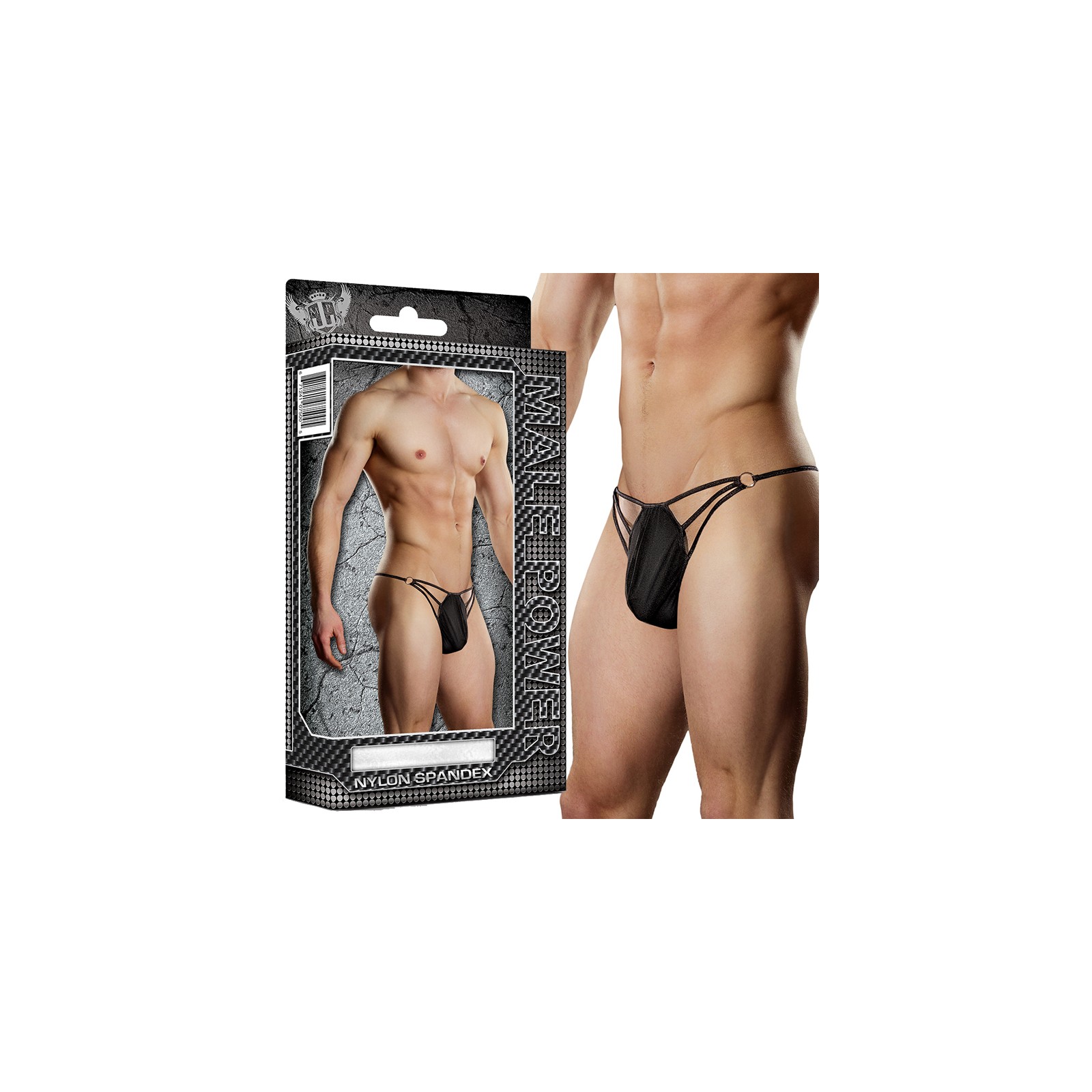 Male Power G-Thong con Correas y Anillos de Moda