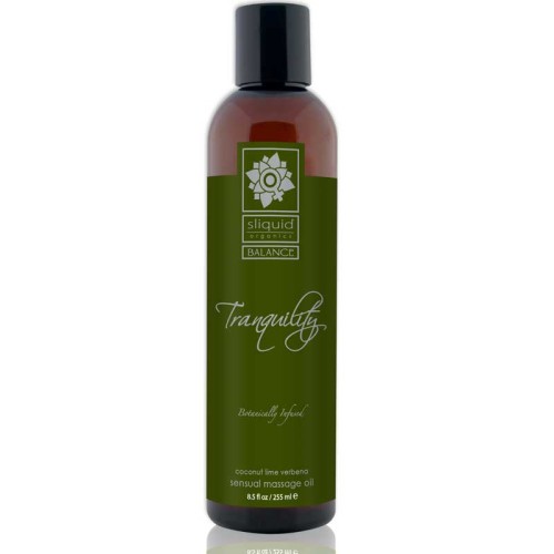 Sliquid Organics Balance Massage Oil Coconut Lime 8.5oz