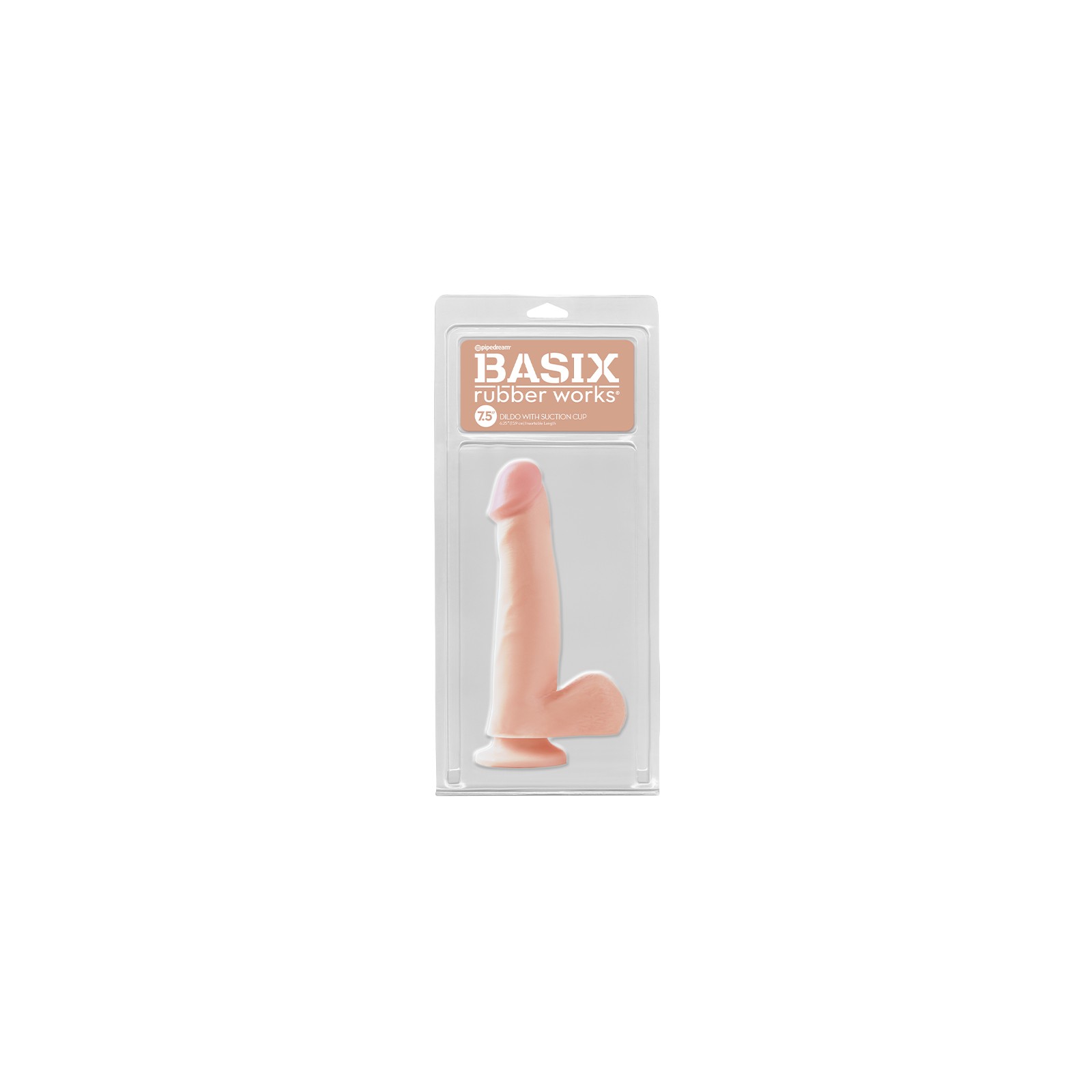 Dildo Basix Rubber Works 7.5 in Beige