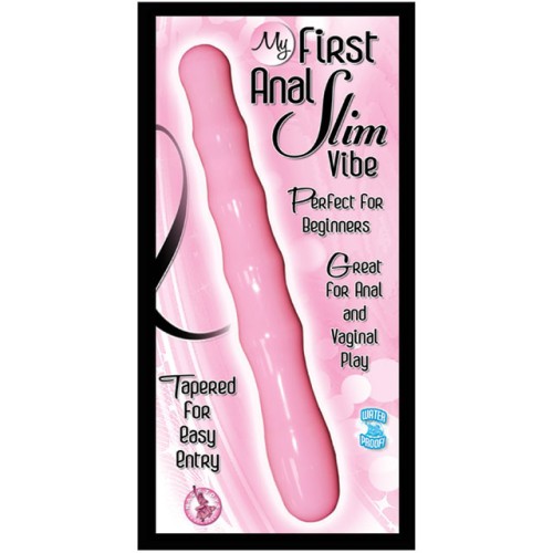 Mi Primer Vibrador Anal Delgado Impermeable Rosa