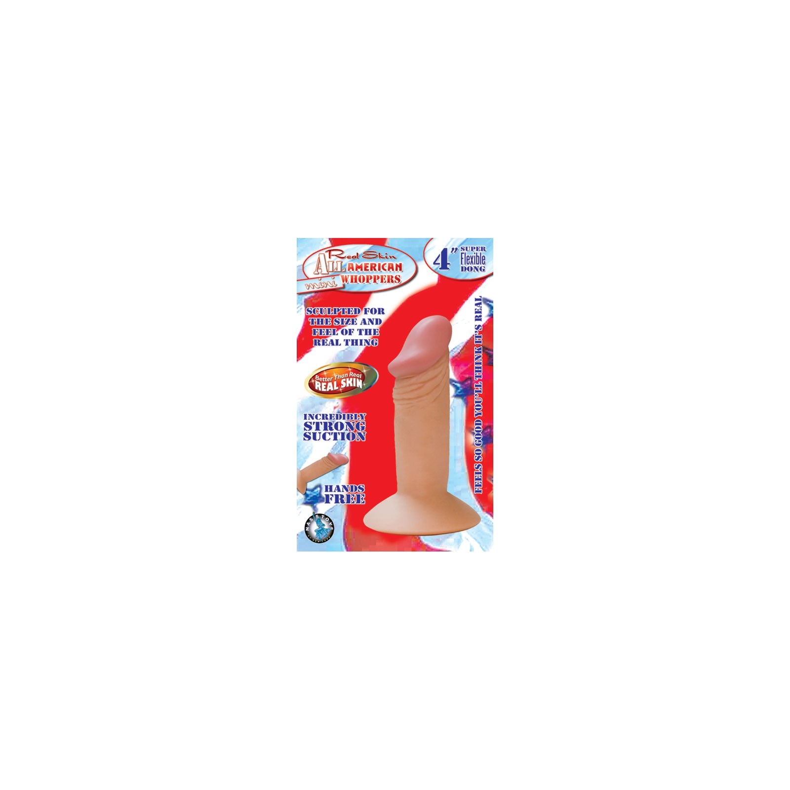 All American Mini Whoppers 4in Flexible Dong for Pure Enjoyment