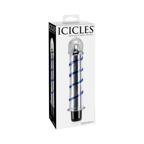 Pipedream Icicles No. 20 Ribbed Vibrating Glass Dildo 7.5