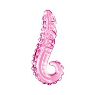 Dildo de Vidrio Pipedream Icicles No. 24 con Mango Rosa