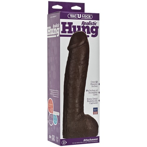 Vac-U-Lock Realistic Hung Dong Black