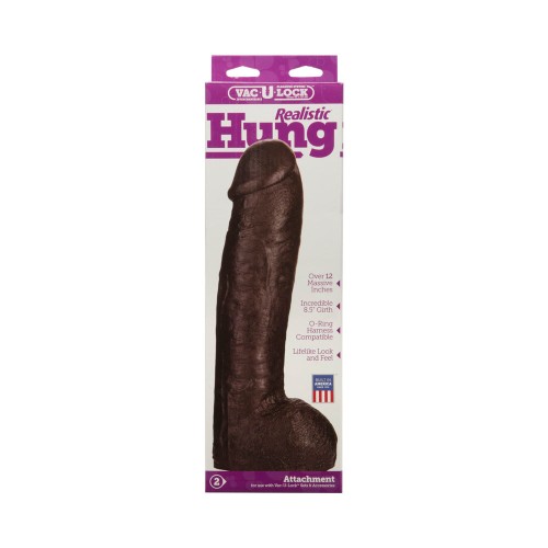 Vac-U-Lock Realistic Hung Dong Black