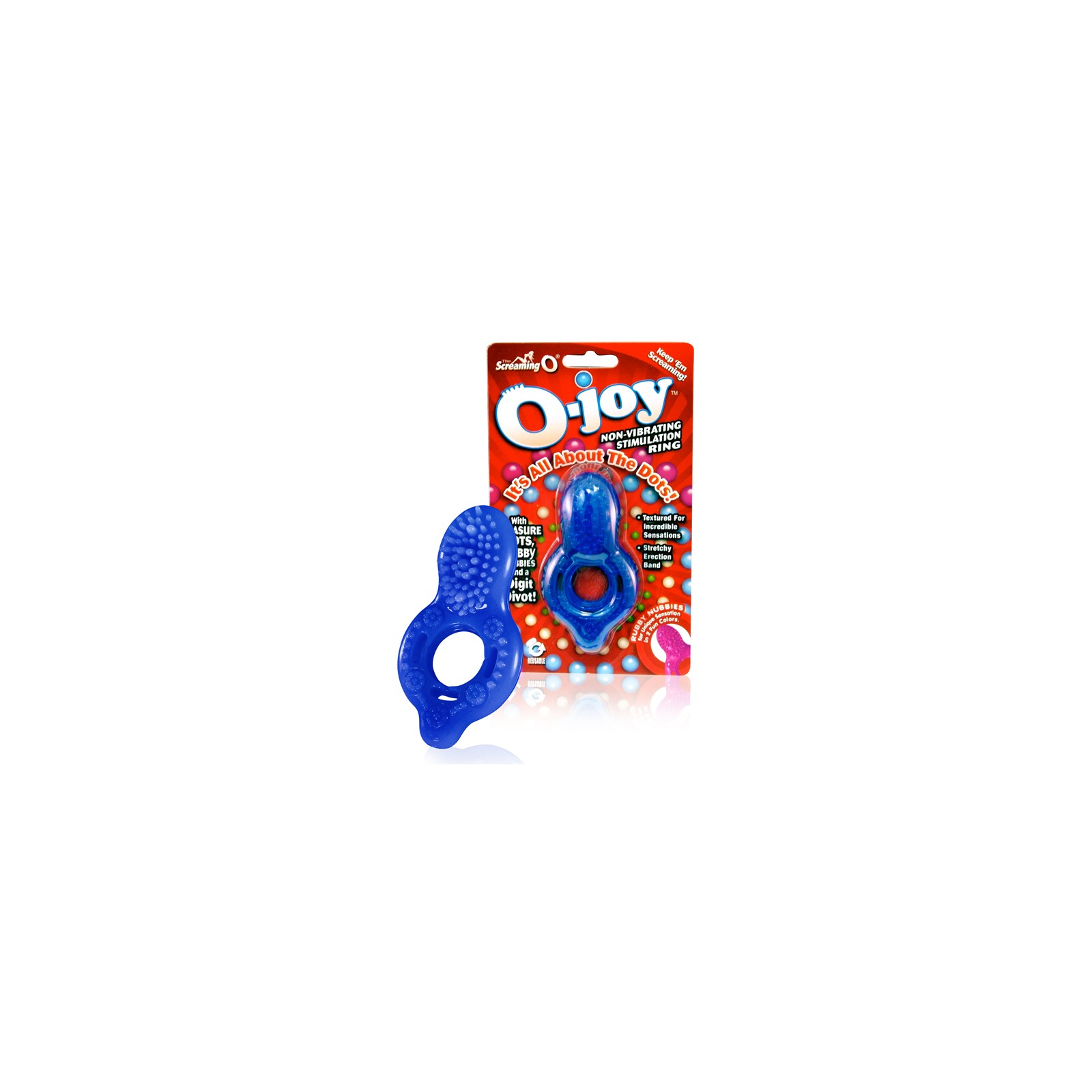 Screaming O O-Joy Anillo para Erección Azul - Placer Definitivo