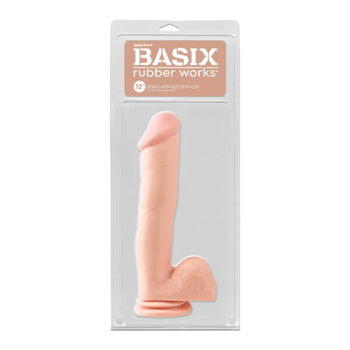 Pipedream Basix 12in Realistic Dong with Suction Cup