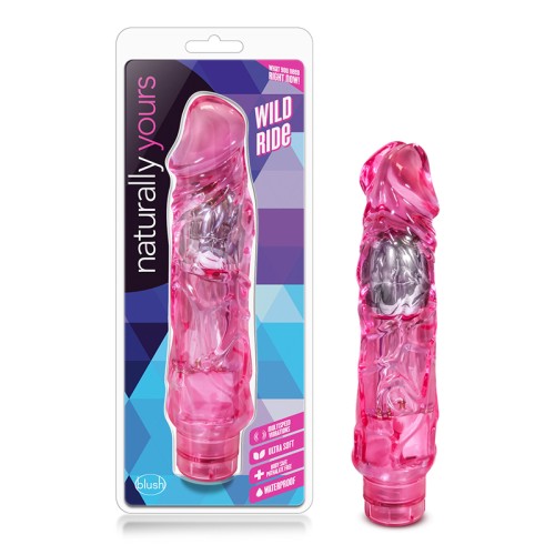 Naturally Yours Wild Ride Dildo Vibrador Realista Rosa